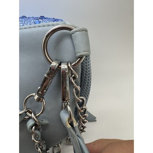 Steve Madden Maxima Crossbody Bag Blue Fanny pack bling - Picture 7 of 13